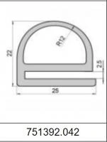 Профиль Е-образный силиконовый 751392.042